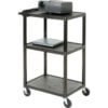 Plastic Audio Visual & Instrument Cart 32 X 24 X 54 Three Shelves