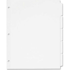 Avery Recycled Write-On Tab Divider 8.5""x11"" 5 Tabs 36 Sets White/White