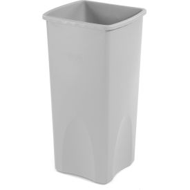 23 Gallon Square Rubbermaid Waste Receptacle - Gray