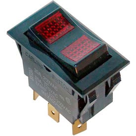 Allpoints 42-1233 On/Off/On Lighted Rocker Switch - 10A/250V 15A/125V