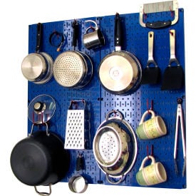 Wall Control Kitchen Pegboard Pack Storage & Organization Kit Blue/Red 32"" X 32"" X 6""