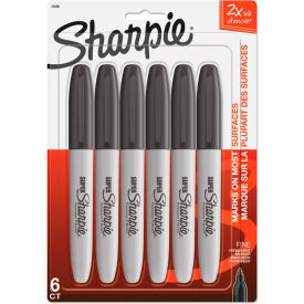 Sharpie® Super Permanent Markers - Fine Point - Black - 6 Pack