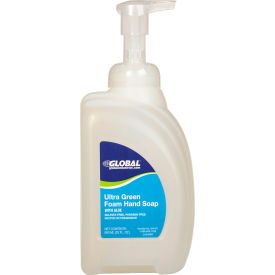 Global Industrial™ Ultra Green Foam Hand Soap Pump Bottle Fragrance Free 32 oz. Bottle-8/Case
