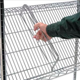 Nexel® Chrome Slant Shelf Divider 24""W x 4""H