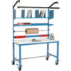 Global Industrial™ Mobile Packing Workbench W/Riser Kit ESD Safety Edge 72""W x 30""D
