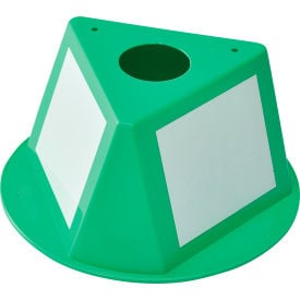 Global Industrial™ Inventory Control Cone W/ Dry Erase Decals Green