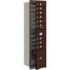 4C Horizontal Mailbox 56-3/4""H Single Column 9 MB1/1 PL Doors Front Load Bronze USPS