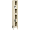 Global Industrial™ 2-Tier 2 Door Clear View Locker 12""W x 12""D x 78""H Tan Unassembled