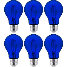 Sunlite Green Transparent LED Light Bulb 4-1/2-Watt Dimmable 6-Pack