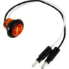 Buyers .75"" Round Marker Clearance Lights - 1 LED Amber With Male Bullets - 5623423
