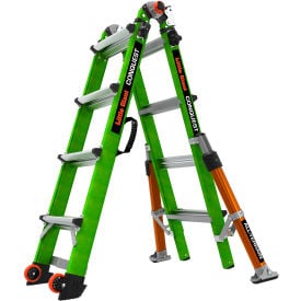 Little Giant Conquest All Terrain Articulated Extendable Ladder Fiberglass 4' Type IA 300 lb Cap