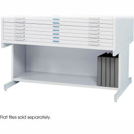 Optional High Base for 10 Drawers Steel Flat Files - White
