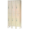 Global Industrial™ Capital® 2-Tier 6 Door Locker 36""W x 15""D x 78""H Tan Unassembled