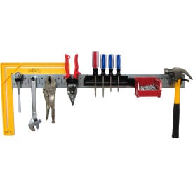 Wall Control Pegboard Strip Tool Organizer Galvanized Black 32"" X 2-1/2"" X 4""