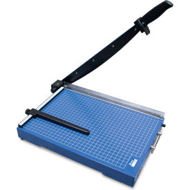 United Office-Grade Guillotine Paper Trimmer - 15"" Cutting Length - 15 Sheet Capacity - Blue