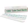 Bagcraft Sani-Shield Printed Toilet Seat Bands 16"" x 1.5"" 1000/Case