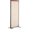 Interion® Deluxe Freestanding Office Partition Panel 24-1/4""W x 61-1/2""H Tan