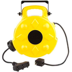 BAYCO Professional Triple-Tap Extension Cord - 50' 14/3 on Retractable Reel