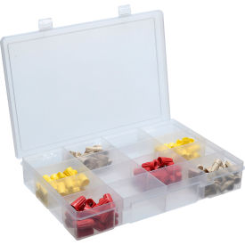 Durham Large Plastic Compartment Box LP16-CLEAR - 16 Compartments 13-1/8x9x2-5/16