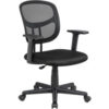 Interion® Mesh Back Office Chair with Lumbar Support Fabric Seat Black