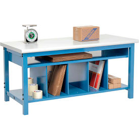 Global Industrial™ Packing Workbench W/Lower Shelf Kit Laminate Safety Edge 72""W x 36""D