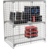 Global Industrial 1-Tier 2 Door Wire Mesh Security Locker 48""Wx24""Dx60""H Gray Unassembled