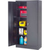 Global Industrial™ Steel Storage Cabinet Recessed Handle 36""W x 18""D x 72""H Blk Unassembled