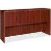 Lorell® Hutch With Doors - 72""W x 15""D x 36""H - Mahogany - Essentials Series