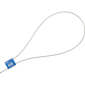 Global Industrial™ Metal Cable Seal 1/16""x24""L Blue 50/Pack