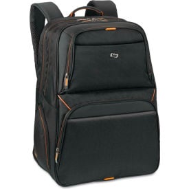 SOLO® Urban Backpack 17.3"" 11 3/4 x 8 x 17 1/2 Black/Orange