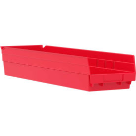 Akro-Mils Plastic Nesting Storage Shelf Bin 30164 - 6-5/8""W x 23-5/8""L x 4""H Red