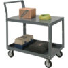 Global Industrial™ Service Cart w/2 Shelves 1200 lb. Capacity 36""L x 24""W x 27""H Gray