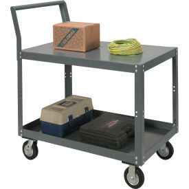 Global Industrial™ Service Cart w/2 Shelves 1200 lb. Capacity 36""L x 24""W x 27""H Gray
