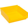 Global Industrial™ Plastic Nesting Storage Shelf Bin 11-1/8""W x 11-5/8""L x 4""H Yellow