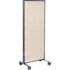 Interion® Mobile Office Partition Panel 24-1/4""W x 63""H Tan