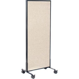 Interion® Mobile Office Partition Panel 24-1/4""W x 63""H Tan