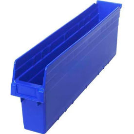 Plastic Nesting Storage Shelf Bin QSB805 4-3/8""W x 23-5/8""L x 8""H Blue