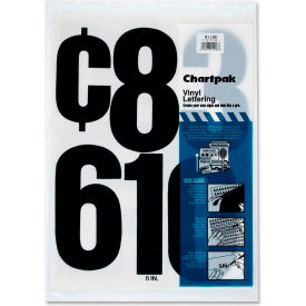 Chartpak® Vinyl Numbers Adhesive 21 Numbers 6"" Black