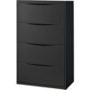 Interion® 4 Drawer Premium Lateral File Cabinet Letter & Legal Size 30""W x 18""D x 52""H Black