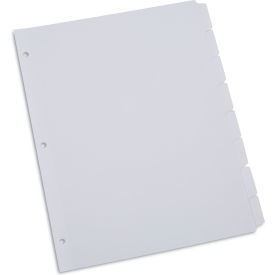 Universal® Deluxe Write-On/Erasable Tab Index 8-Tab 11"" x 8.5"" White White Tabs