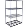 Nexel® 4 Shelf Nexelon® Blue Wire Shelving Unit Starter 1 HD Shelf 48""W x 24""D x 86""H