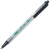 Bic® Ecolutions Clic Stic Retractable Ball Pen Medium Black Ink Dozen