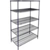 Nexel® 5 Shelf Nexelon® Blue Wire Shelving Unit Starter 42""W x 21""D x 63""H