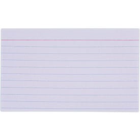 Universal® Ruled Index Cards 3 x 5 White 100/Pack