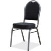 Lorell® Upholstered Textured Fabric Stacking Chair - Gray - 4/Pack