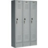 Global Industrial™ Paramount® 1-Tier 3 Door Locker 36""W x 18""D x 78""H Gray Assembled