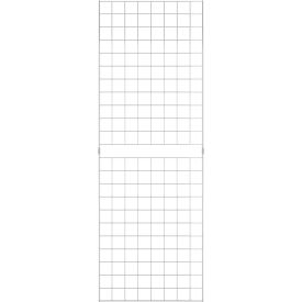 2' x 6' - Portable Wire Grid Wall Panel -  Chrome