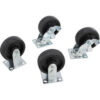 Global Industrial™ 6"" Caster Set w/ Brakes for Job Site Boxes HD Polypropylene