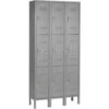 Global Industrial™ Paramount® 3-Tier 9 Door Locker 36""W x 15""D x 78""H Gray Unassembled