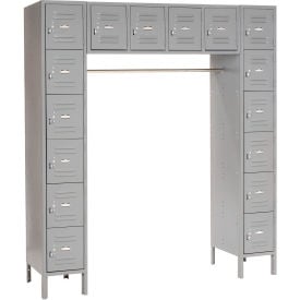 Global Industrial™ Capital® 16 Person Box Locker 72""W x 18""D x 78""H Gray Unassembled